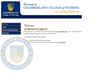 Tablet Screenshot of nursingonline.chamberlain.edu